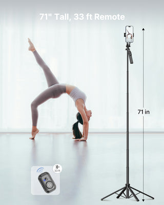 VLOGARA 71 inch phone tripod for full body videos