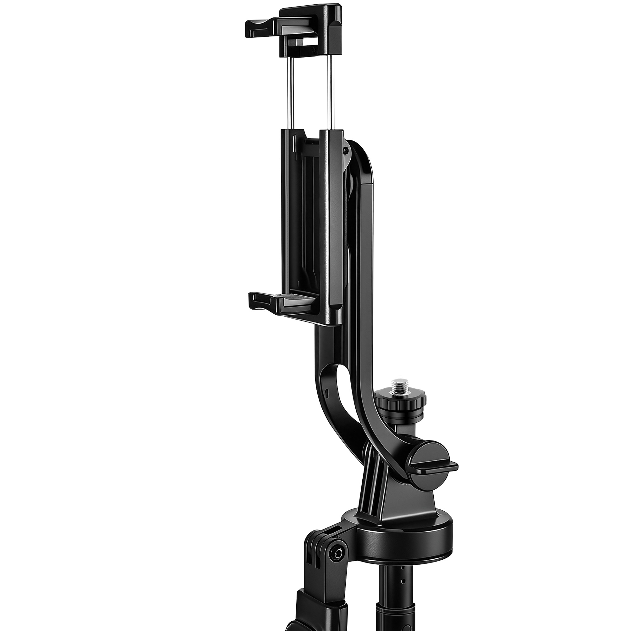 Close-up of the VLOGARA ST102 phone holder and tripod head