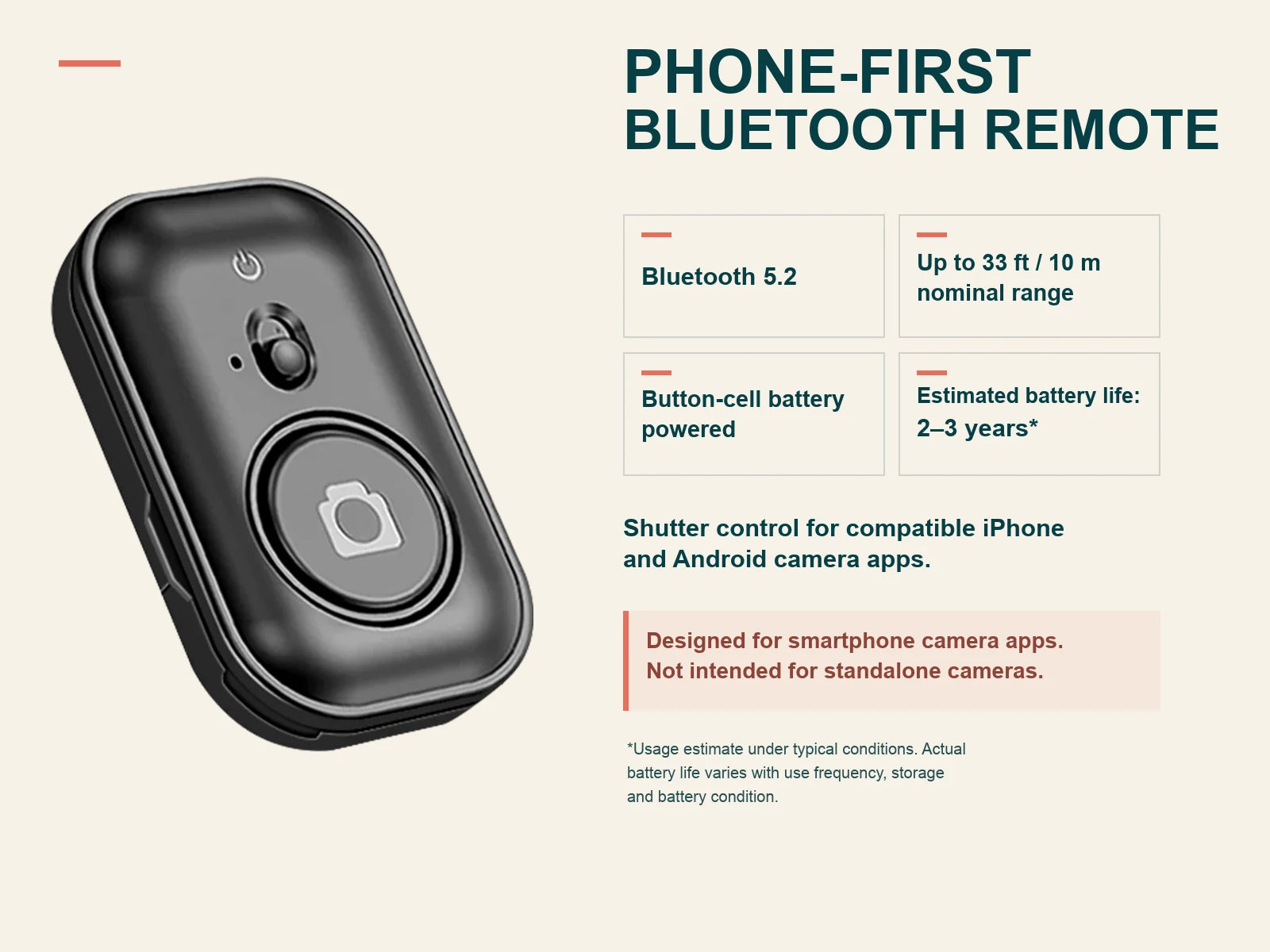 SAST102 phone-first Bluetooth remote guide
