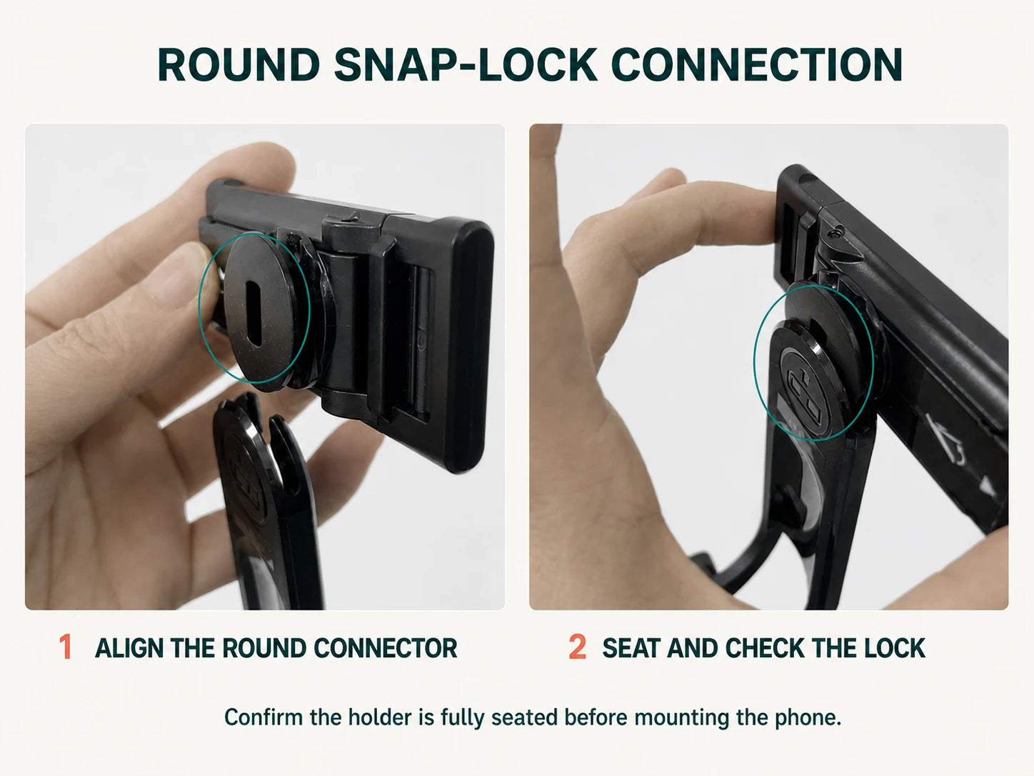 SAST102 round snap-lock connection guide